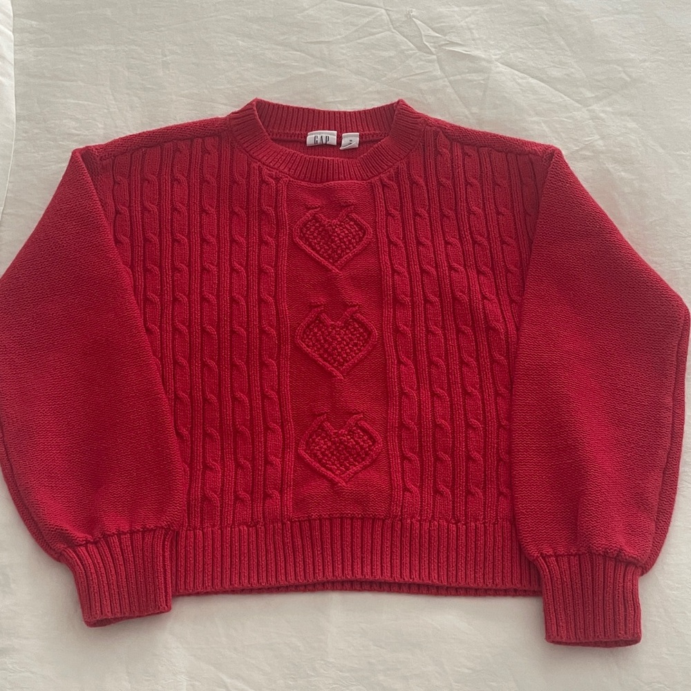 Girl 8-9 Gap Red Cable Knit Sweater